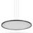 Salm 24-in Integrated LED Circular Pendant Light Height Adjustable ETL Certified Disc Chandelier