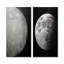 Ensemble de 2 décorations murales noires argentées Moon Solitude-102584011-102584012