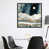 Toile avec cadre gris
