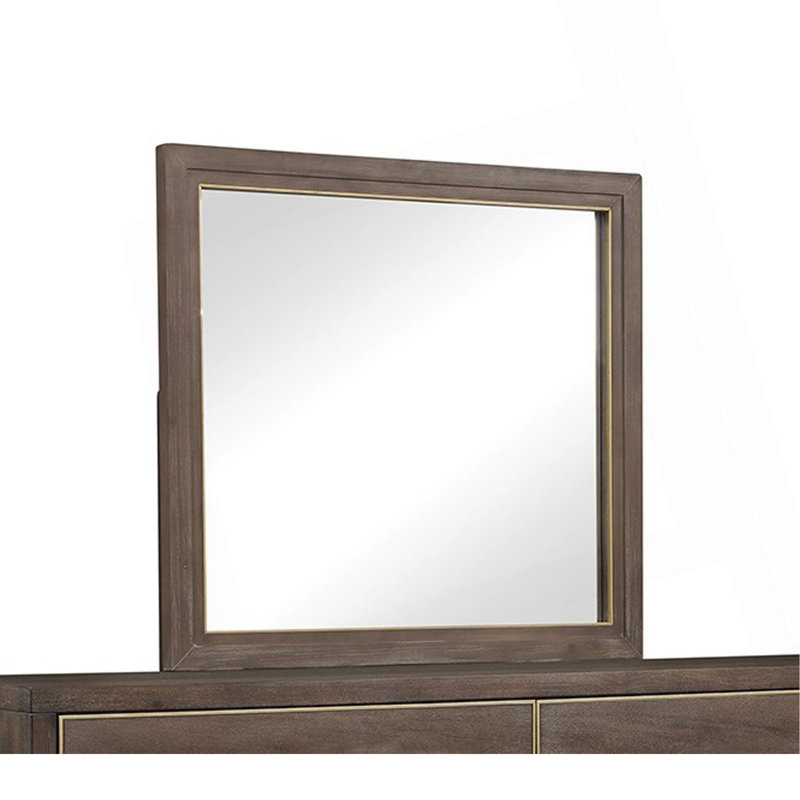 Miroir, aucun assemblage requis, finition noyer sablé