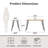 Jackie Writing Desk with Metal Hairpin Legs & Engineered Wood Top-349058000
