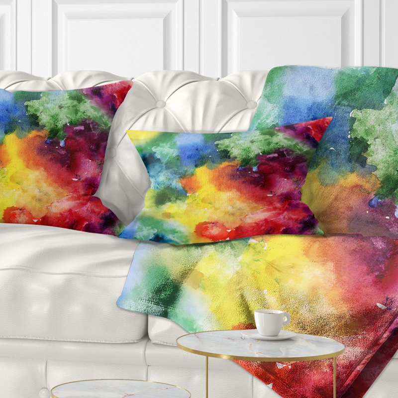 Texture abstraite aquarelle - coussin abstrait imprimé