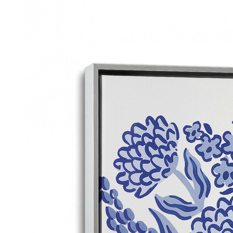 «Blue Reverie III» par Laura Marshall, reproduction d'art, H 24 po x l 18 po, Cadre flottant, Argent argent