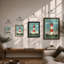 Iconic Lighthouse Retro - Framed Print-2099239681-2099239687