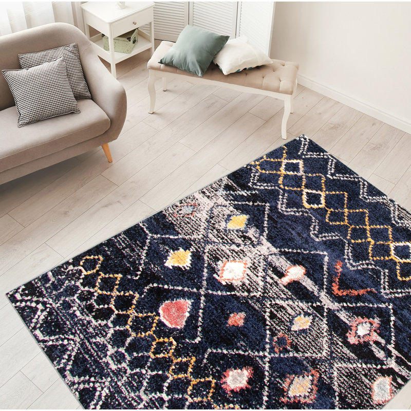 Stigall Geometric Indoor Rug, Rectangle 5'3" x 7'3"