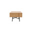 Table basse moderne scandinave avec pieds en métal, panneau de particules brun mélamine 35,4 x 17,3 x 23,6 pouces | Conception durable, supporte jusqu'à 33 lb | Élégante couleur unie, parfaite pour le salon et les espaces de détente