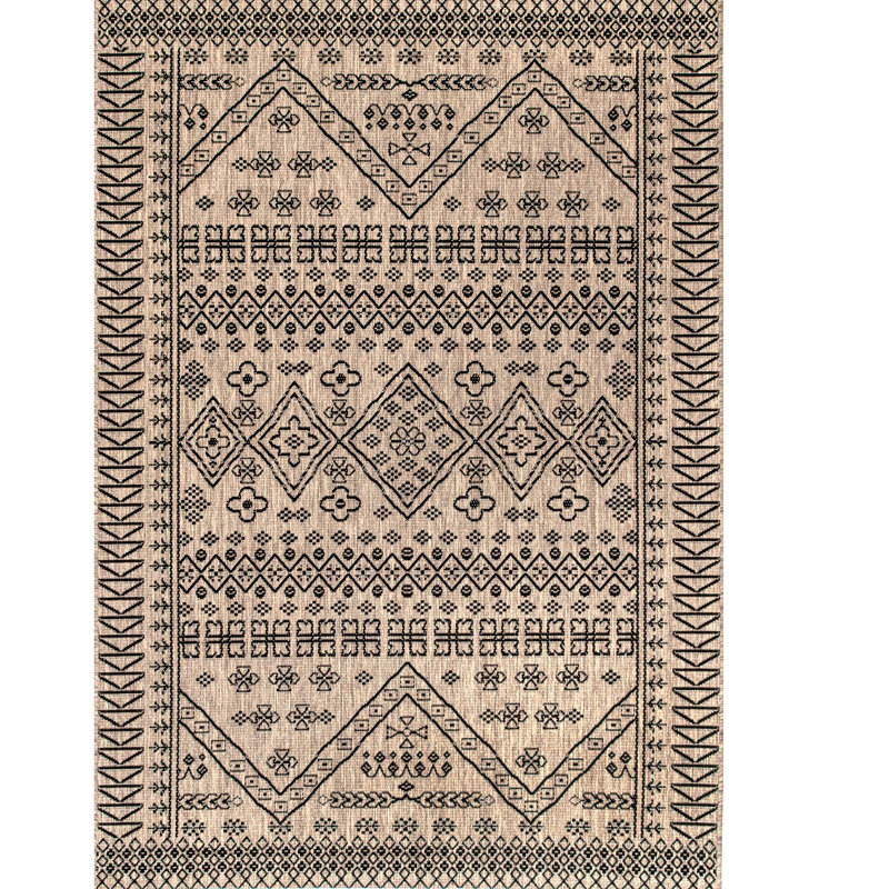 Tapis noir Pavillion, Rectangle 5 pi 3 po x 7 pi 6 po