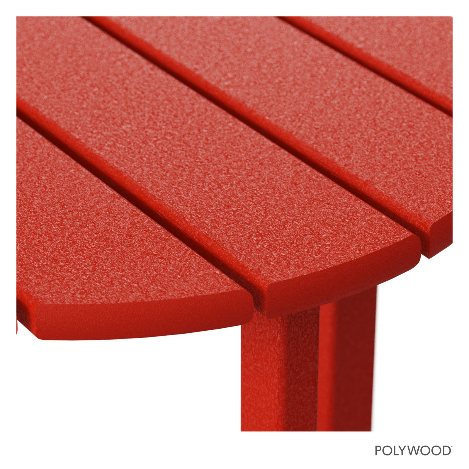 POLYWOOD® Tables 18" Patio Side Table, Sunset Red