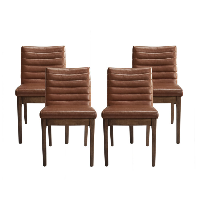 Aliff Upholstered Parsons Chairs, Brown