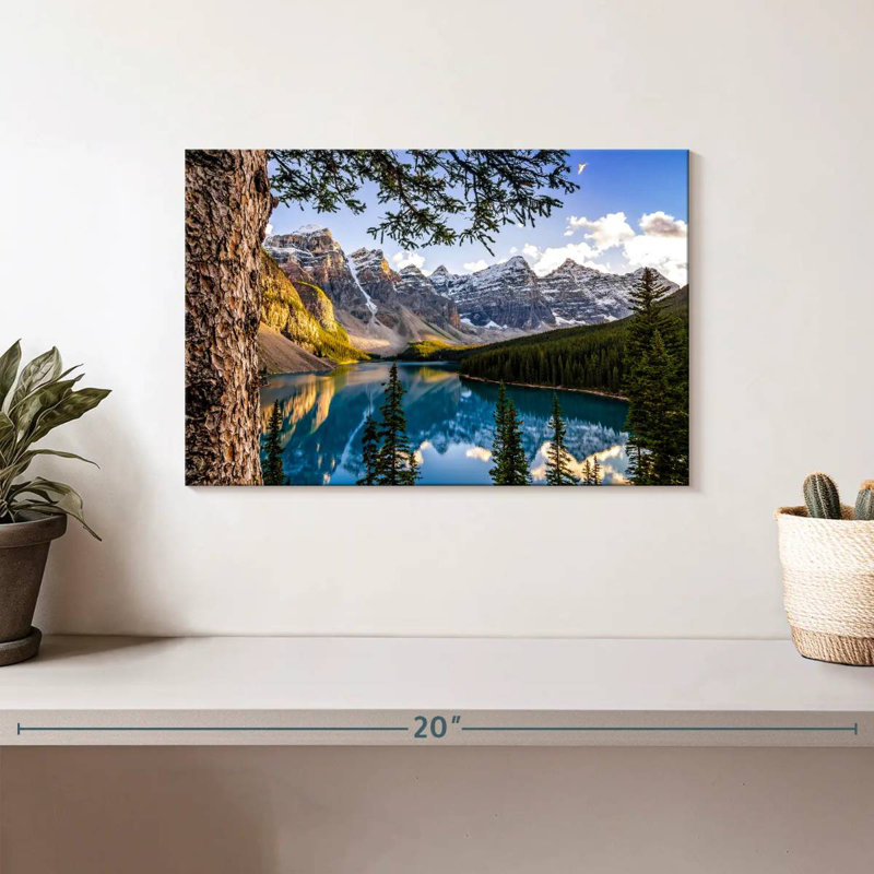 Paysage du lac Alvord Morain, H 8 po x l 12 po