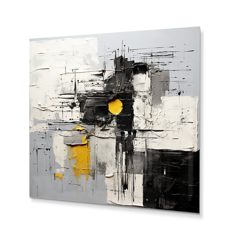 - Salon d'art mural abstrait en métal, H 24 po x l 24 po x P 1 po