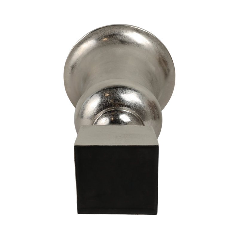 Kenosha Handmade Aluminum Floor Vase, Silver
