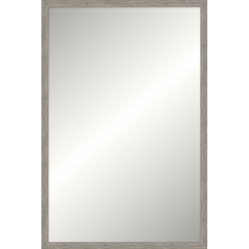 Gray Pinebridge Mirror, Non-Beveled, Rectangle 35.75" x 23.75"
