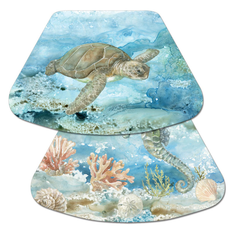 Napperons réversibles 4 pièces Sea Turtle