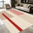 1PC Minimalist Geometric Red Stripe area rugs for Living Room, Soft and Comfortable, Suitable for all seasons, easy-to-maintain, machine washable Indoor floor mat, Under Table Farmhouse suitable for dining room, bedroom, home office, entryway,-2064175225