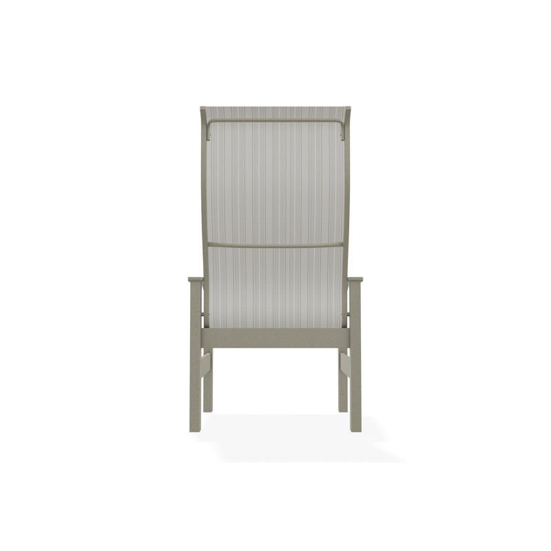 Leeward Sling Marine Grade Polymer Supreme Arm Chair, Harbor, Storm