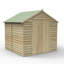 Overlap Pressure Treated 7 x 7 Apex Shed - No Window, Double Door-87256236