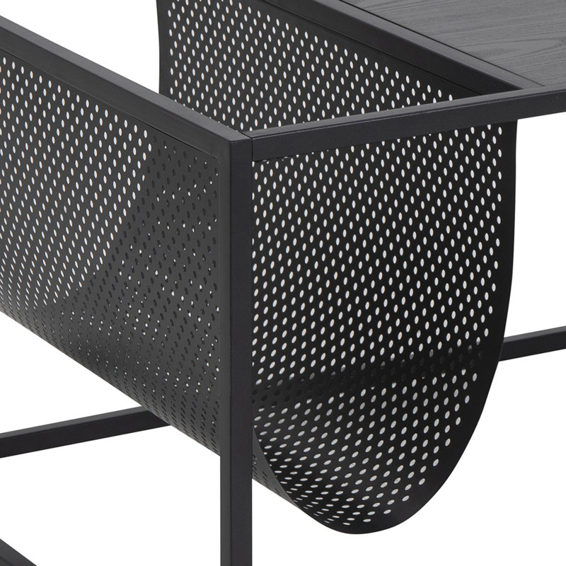 Joliet Frame Coffee Table with Storage, Black