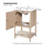 Meuble-lavabo simple 20 po avec comptoir en céramique