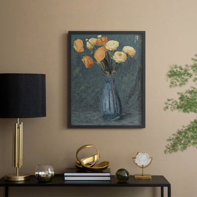 Imprimé floral rétro CCLII, impression sur bois massif