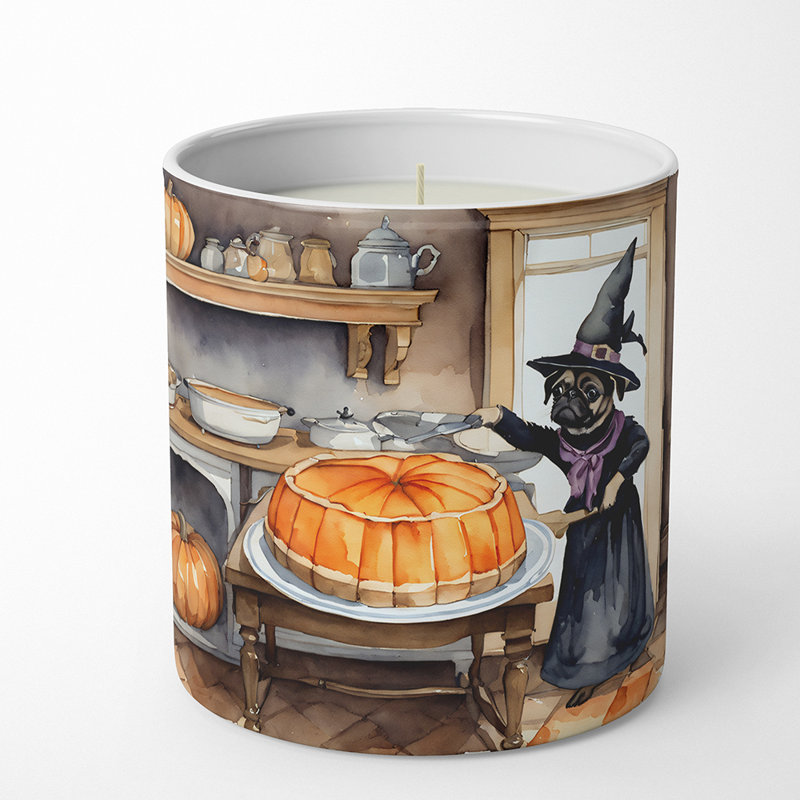 Bougie parfumée Pumpkin Pie avec support en céramique