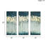 Abstrait art mural sur toile 3, faits saillants dorés, l 15 po x H 35 po, bleu sarcelle et bleu-1915100300