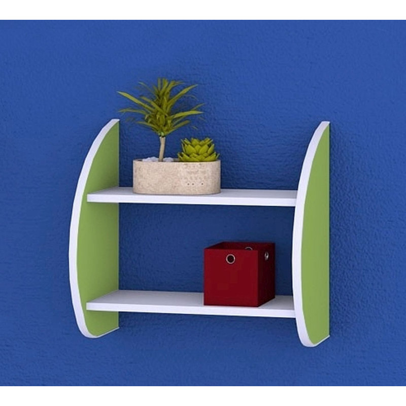 Arrindell 2 Piece Tiered Shelf, 54cm H x 59cm W x 25cm D, Green