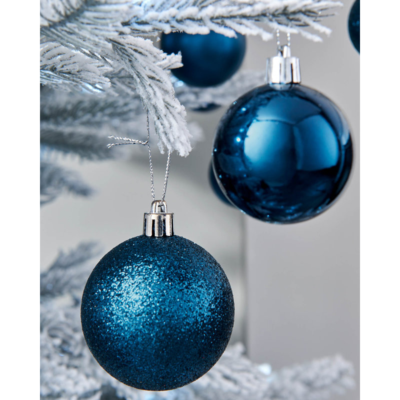 6.99cm Solid Colour Plastic / Acrylic Bauble, Navy Blue