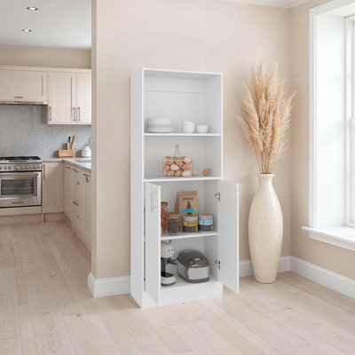 Armoire de cuisine blanche à 2 portes