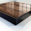 Decorative key box for wall, Opens to the right, 30x30x5, White, Warm wood with expressive natural grain, 