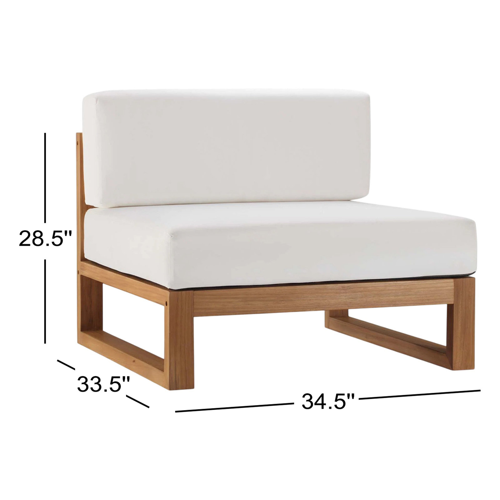 Upland Teak Patio Lounge Chair