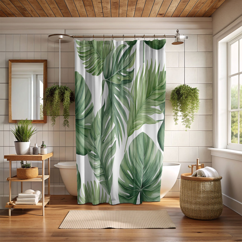 Rideau de douche standard 1 pièce, H 74 po x l 71 po