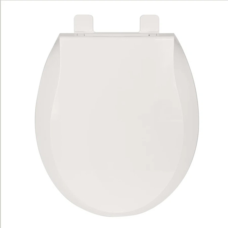 17inch Round Toilet Seat, Safe PP Material, Quiet-Close, Easy Installation Release with Included Hardware, Universal Fit for Standard Toilets Biscuit color