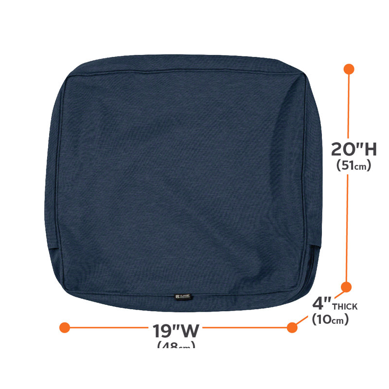 Ayvion Outdoor Cushion, 20" H x 19" W x 4" D, Indigo Blue