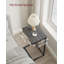 Table d'appoint en forme de C, table d'appoint avec canapé, table de canapé avec structure en métal, salon, petite table avec plateau télé (1 pièce)-107272710-107272714