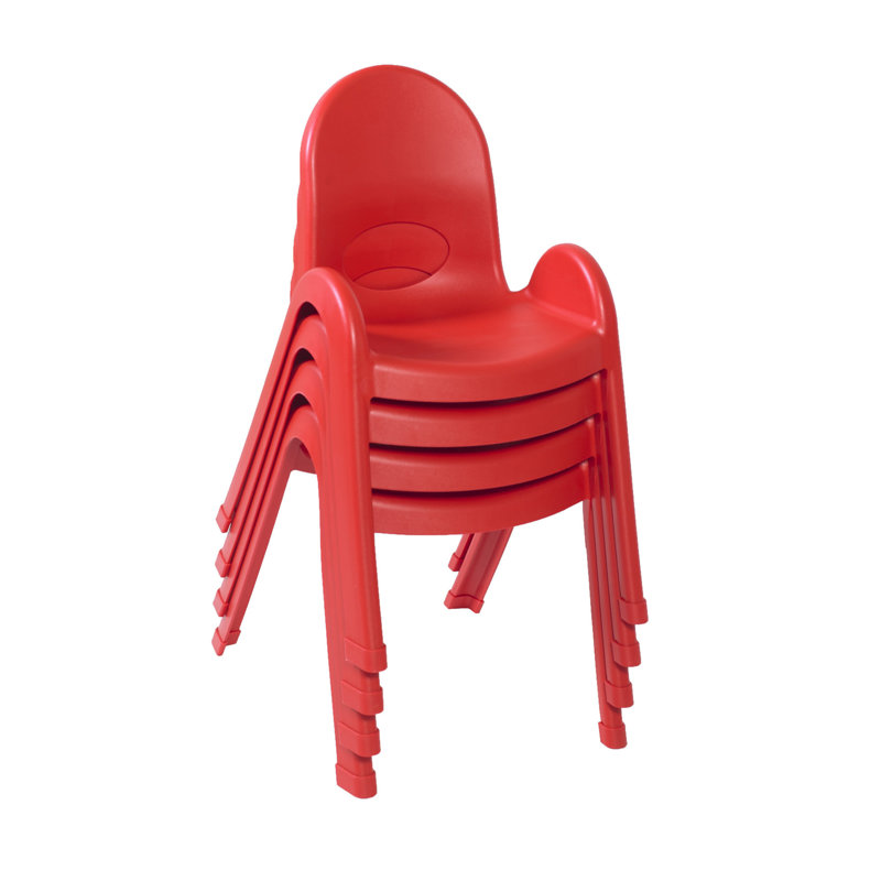 Chaise pour enfant Value Stack, Rouge, 13", 4