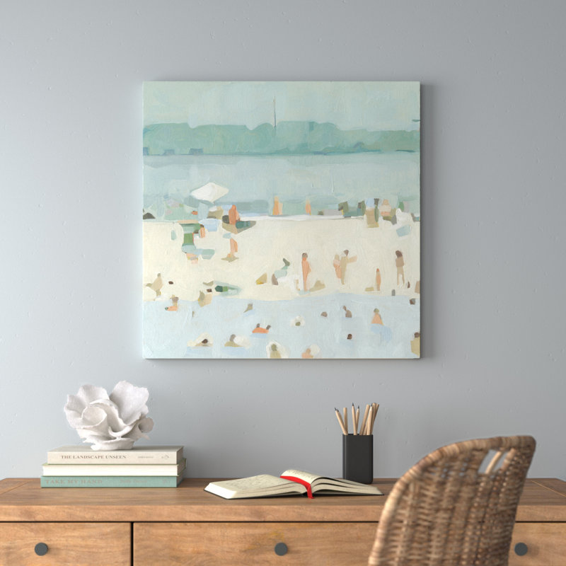 Sea Sandbar I by Emma Scarvey - Wrapped Canvas Painting, 76cm H x 76cm W