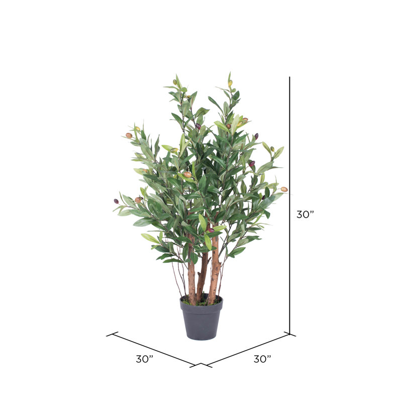 Faux Tree in Pot, 30" H x 30" W x 30" D