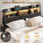Queen Bed Frame with 2 Storage Drawers, Modern Platform Bed with Charging Station & LED Light, No Spring Box Needed-802878043