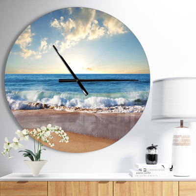 Sea Sunset - Modern Wall Clock