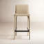 Tabouret de bar H 26 po entièrement assemblé, tabouret de bar rembourré en cuir Saddle avec siège rembourré, tabouret de bar à hauteur de comptoir avec repose-pieds à structure métallique pour comptoir de bar pour îlot de cuisine, kaki-2110896978-2110765623