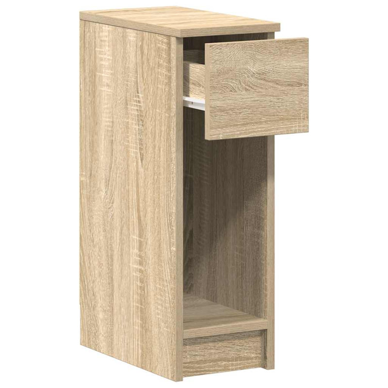 Cornelio 20cm W Manufactured Wood Bedside Table, Sonoma Oak, Set of 2
