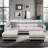 Rilan 103.5'' Faux Leather Sofa & Chaise-240499499-240499496