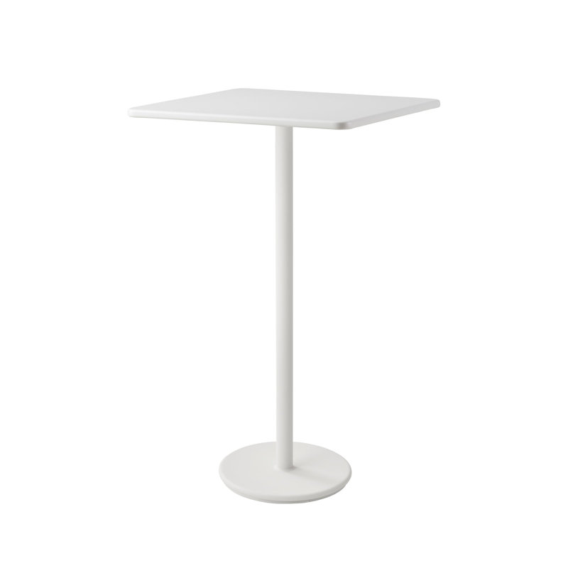 Go Outdoor Square Teak Bar Table, Lava Gray, 29.6" L x 29.6" H x 41" H
