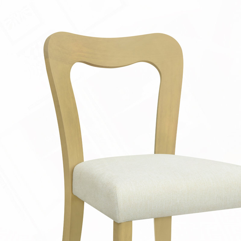Chaises de salle à manger Alaric, Frêne clair, Beige