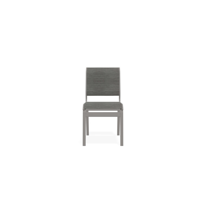 Aruba II Outdoor Dining Chair, Alloy Sunbrella®, Warm Gray