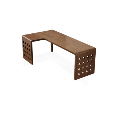 L-Shaped Rectangle Solid Wood Desks