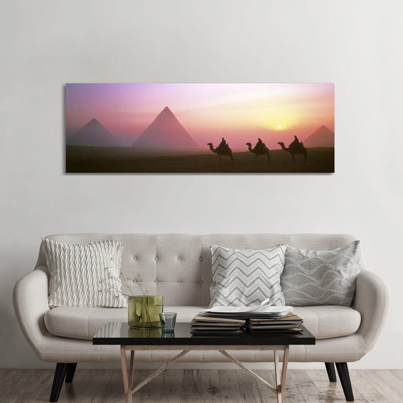 Giza Pyramids Egypt - Wrapped Canvas Panoramic Print, 182.88 cm H x 60.96 cm W