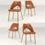 Ensemble de chaises de salle à manger rembourrées (ensemble de 4)-1046208624