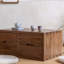 Table basse ancienne avec tiroirs en noyer-701770773